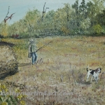 Walker Dog painting by Cathy Martin